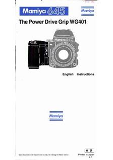 Mamiya M 645 Super manual. Camera Instructions.